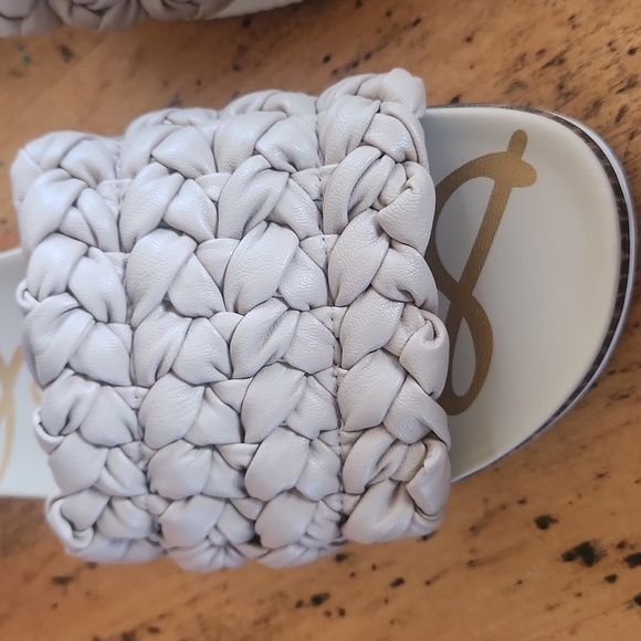 Sam Edelman Ainslie Braided Size 9.5 Slide Sandal Platform Desert Beige - Picture 5 of 10